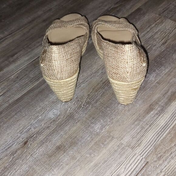 Libby Edelman Val Espadrille Open Toe Platform Wedge Size 8 - Picture 4 of 11